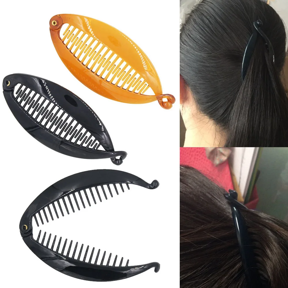 Новый дизайн расческа для волос в виде банана зажим женской рыбки рыбьего хвоста