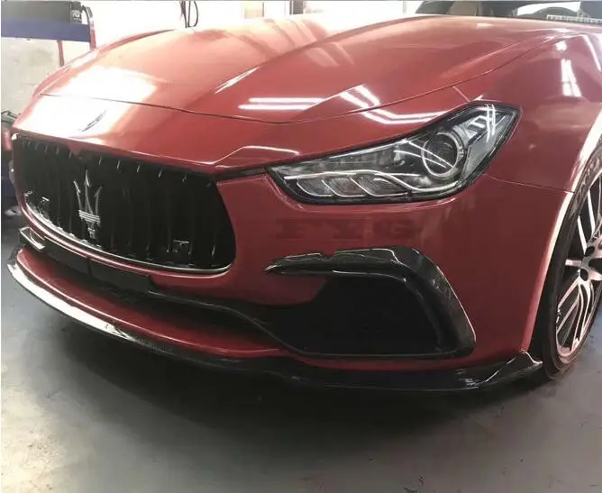 Углеродное волокно передний и задний бампер спойлер Диффузор Крышка для Maserati Ghibli