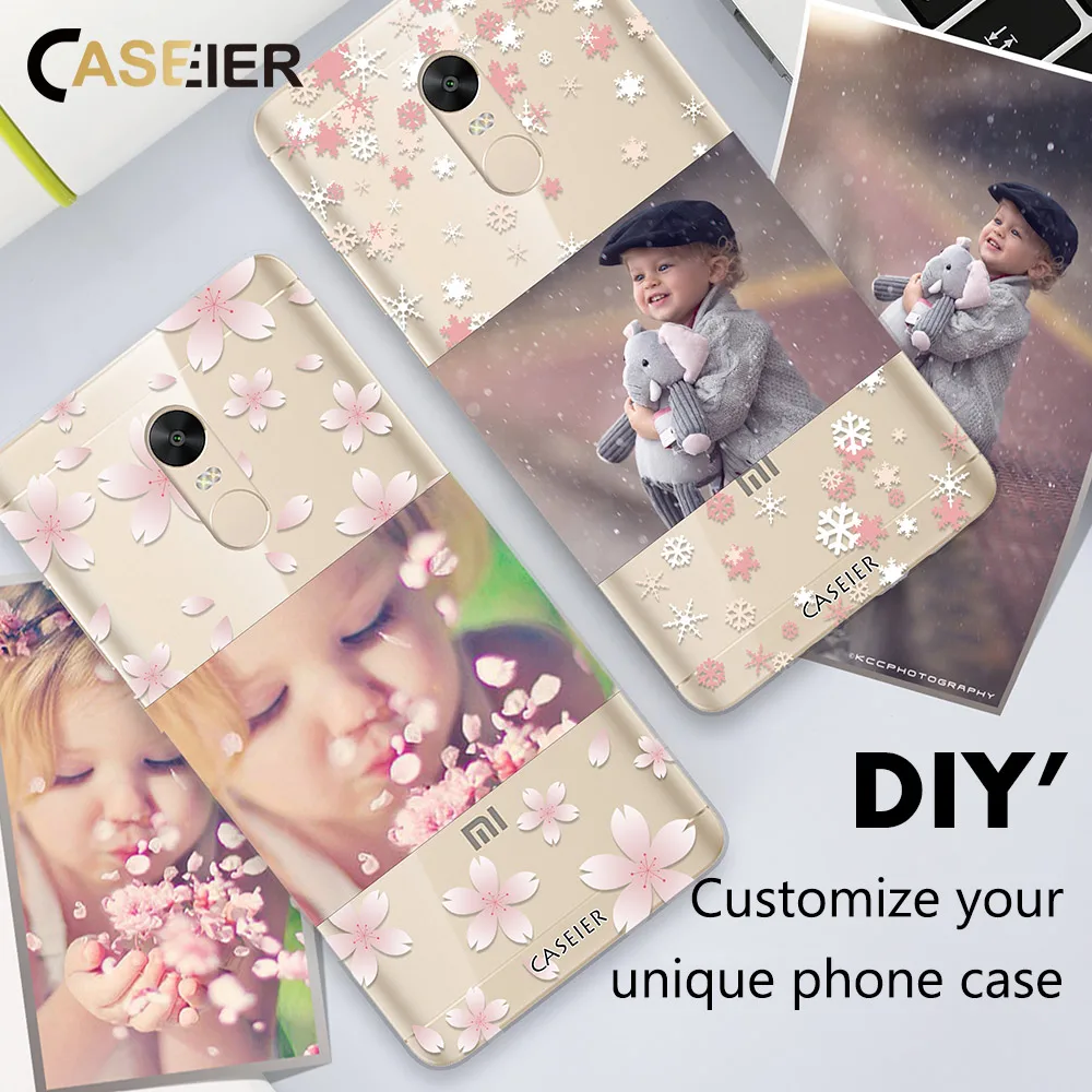Caseier DIY уникальный чехол для телефона Xiaomi Redmi 4 4x 4A Note Mix Силиконовые ТПУ Чехлы 3 S Pro 5X