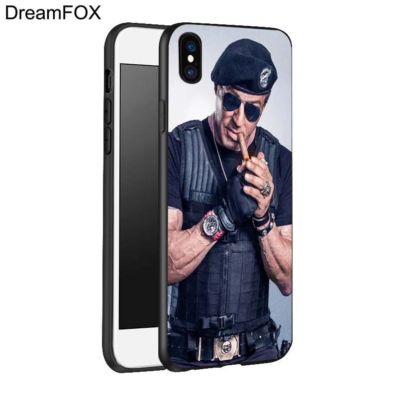 DREAMFOX L251 Sylvester Stallone Черный Мягкий ТПУ силиконовый чехол для Apple iPhone 11 Pro XR XS Max X 8 7 6 6S