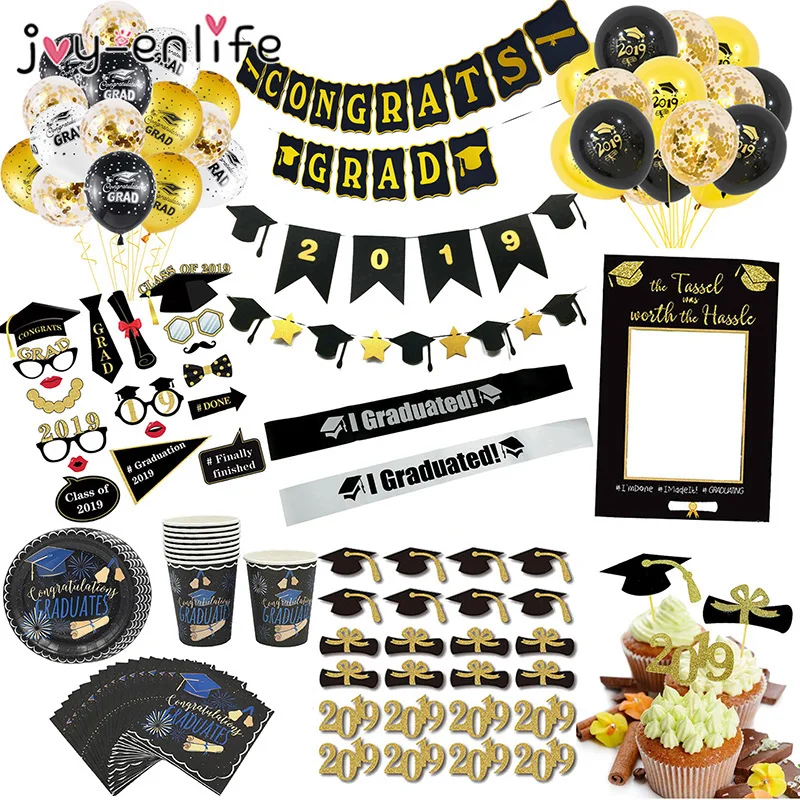 Выпускной 2019 фото стенд вечерние украшения Кепка холостяка воздушные шары