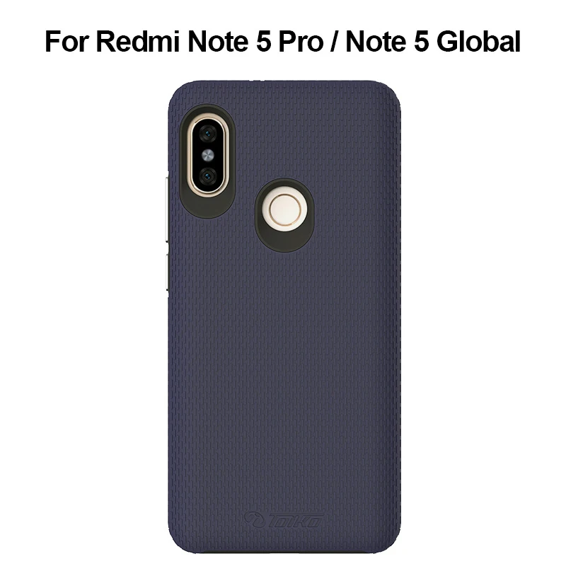 Dark Blue and Black Чехол для телефона toyko X Guard с двойным слоем для xiaomi Redmi Note 5 Pro Note 5 Global Жесткий ПК Мягкий ТПУ противоударный защитный чехол - Цвет: Dark Blue and Black