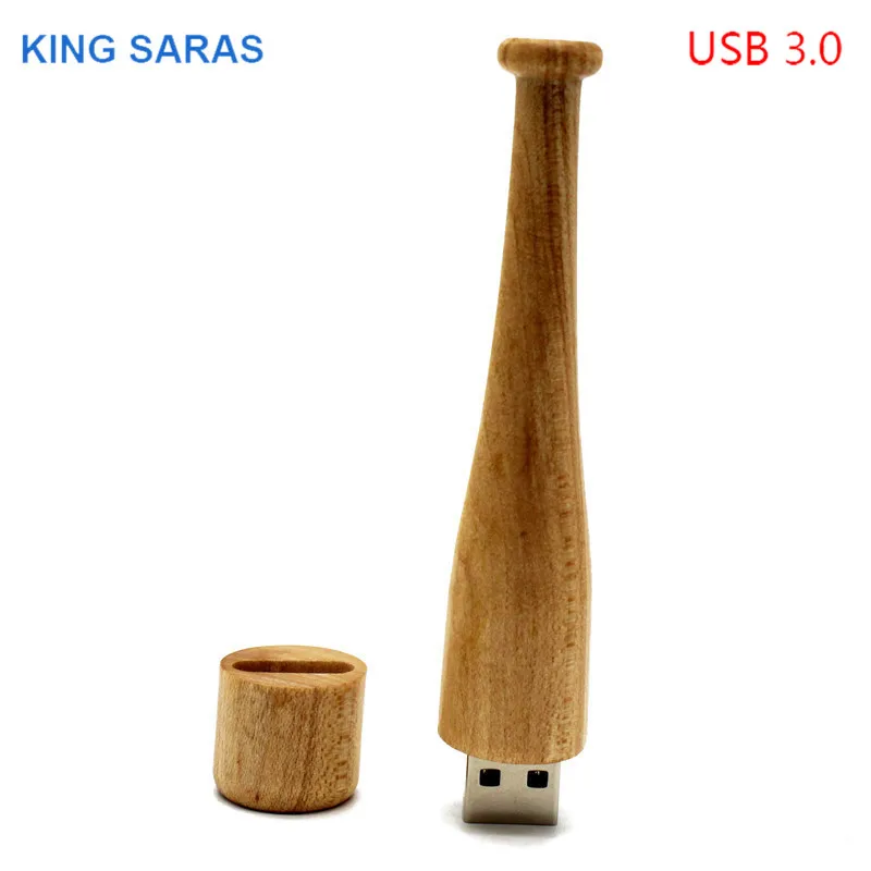 KING SARAS деревянный usb флеш-накопитель 4 ГБ 8 ГБ 16 ГБ Гб 32 ГБ кленовый Бейсбольный Летучая мышь usb 3,0