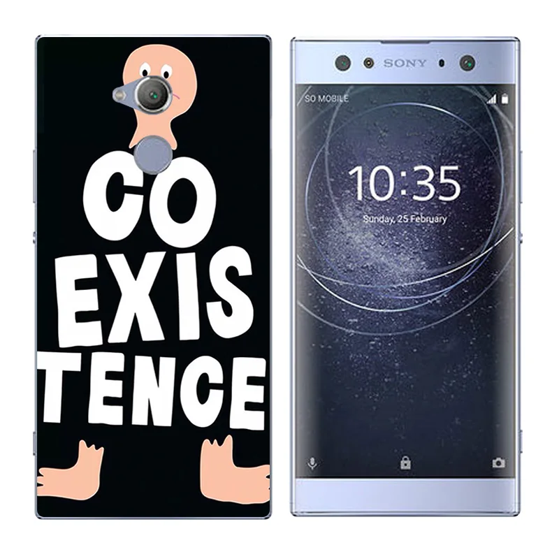 Для Sony Xperia XA2 Ultra TPU для Slim Silionce Soft 6 0 &quotчерные чехлы телефонов с буквенным принтом