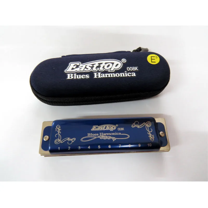EASTTOP T008K ключ Eb Новый Голубой цвет губные гармоники латунь reedplates Фосфорная бронза
