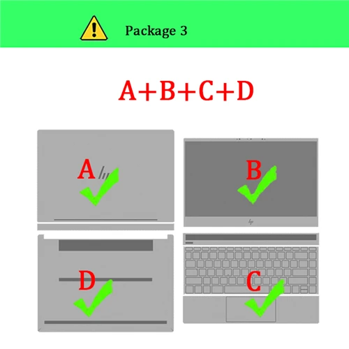 Package-3 A B C D Наклейка для ноутбука hp Pavilion 14-AB011TX 14-AL071TX 14-BF034TX x360 11-K047TU 13-U014TU 14-BA046TX наклейка для ноутбука - Цвет: Package-3 A B C D