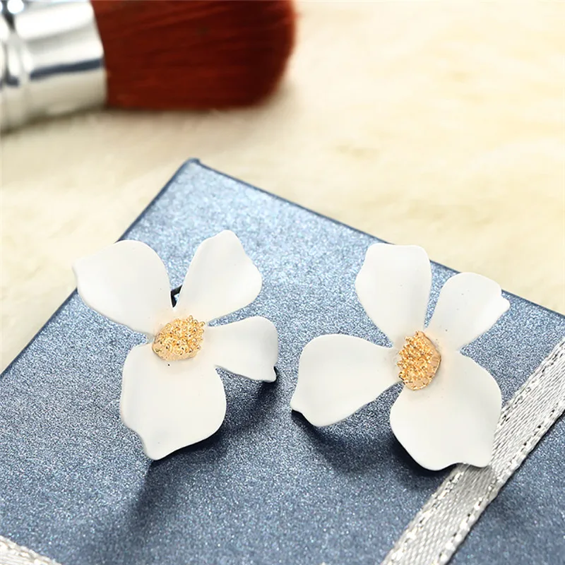 Женские серьги с лепестками из металлического сплава 5 цветов 624