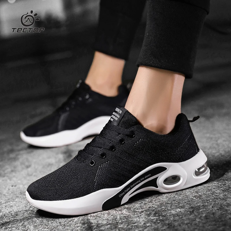 TECTOP мужская повседневная прогулочная обувь легкие Нескользящие черные дикие