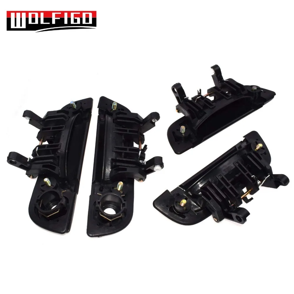 WOLFIGO черные ручки задней передней правой левой наружной двери Fit 95-02 Suzuki Baleno 82820-60G00, 82810-60G00, 82830-60G00, 82840-60G00