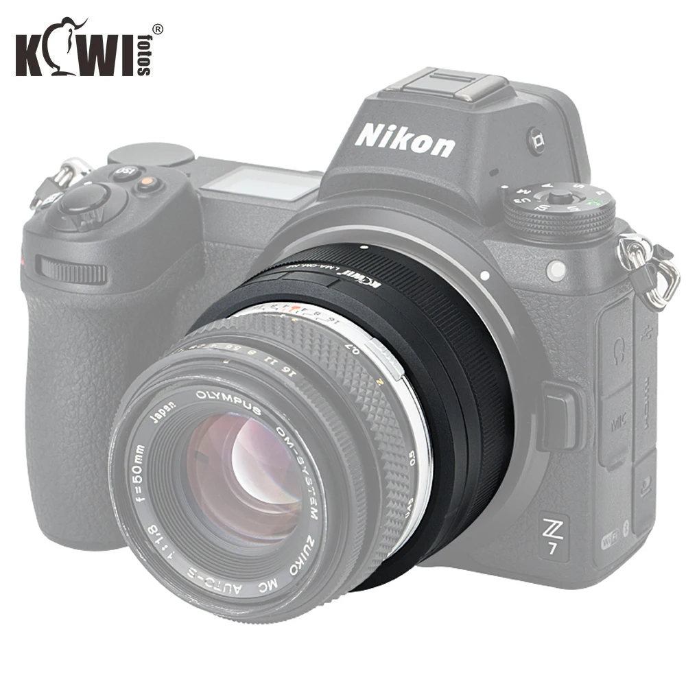 KIWIFOTOS LMA OM_NZ переходное кольцо объектива для Olympus OM крепление Nikon Z из алюминиевого