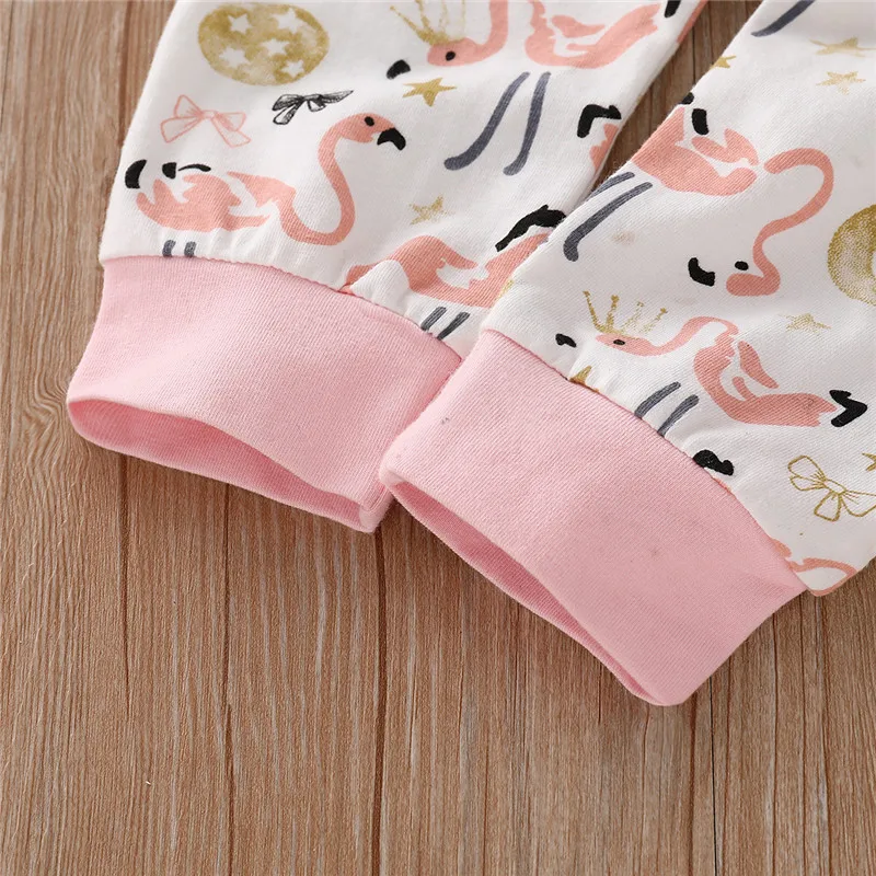 Комплект осенней одежды для новорожденных девочек боди с длинными рукавами и