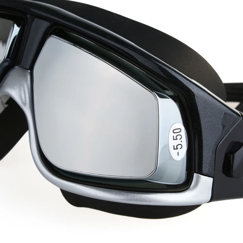 

Copozz Mirrored Myopia Swimming Goggles Silicone Large Frame Swim Glasses Waterproof Anti Fog UV Eyewear Men and Women Mask