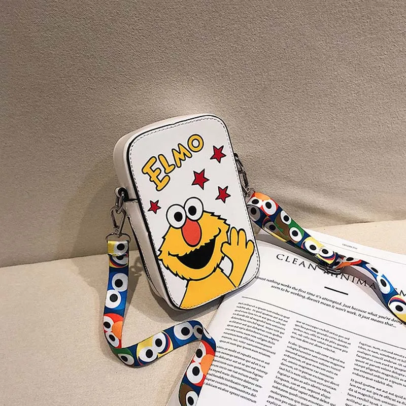 A Yellow Милые девушки сумки на ремне мультфильм искусственная кожа женщины Crossbody сумки грудь сумка небольшой квадратный пакет - Цвет: A Yellow