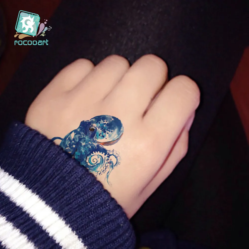 1 шт. цветная тату наклейка фальшивый лист для кошек и птиц временная