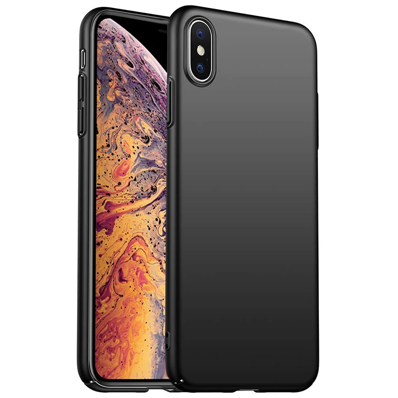 Phone Case For Iphone Xs Max XR Cover Hard Plain Shockproof PC Anti-fingerprint Comfort Button iphone XS |