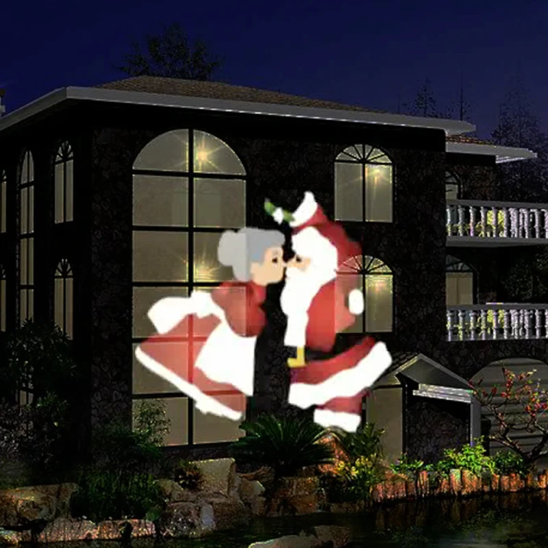 Рождественские лазерные огни Хэллоуин проектор фонарик с 4/12 картами лампа