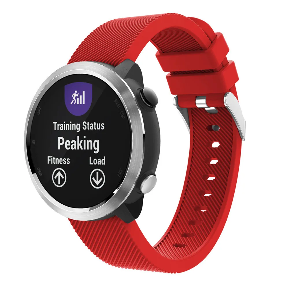 Мягкий саржевый силиконовый ремешок спортивный браслет для Garmin Forerunner 645