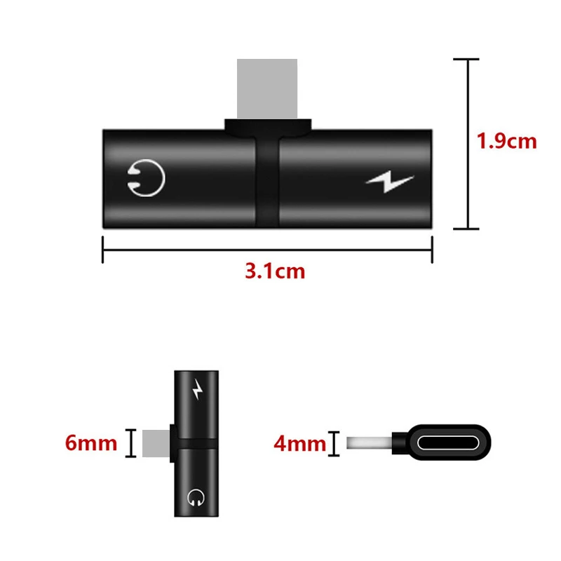 Overfly разъем разветвитель зарядное устройство аудио адаптер для наушников