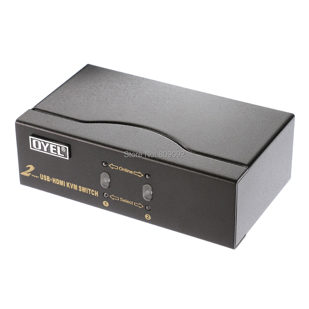Профессиональный металл USB HDMI KVM переключатель 2 Порты и разъёмы HDMI USB3.0 с аудио сплиттер для кабелей Мышь клавиатура 1080 P 3D коммутатор