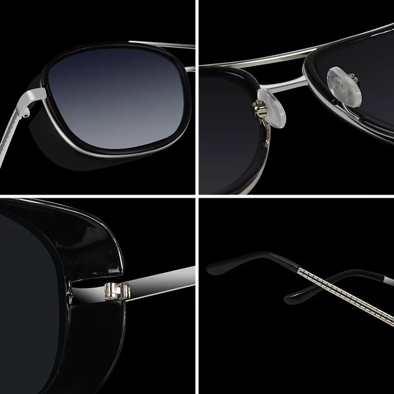 Мужские солнцезащитные очки в стиле стимпанк брендовые дизайнерские ретро панк