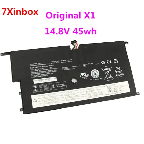 Аккумулятор для ноутбука Lenovo ThinkPad X1 Carbon Gen 2 20A7 20A8 14 8 в 45 Вт/ч | Электроника