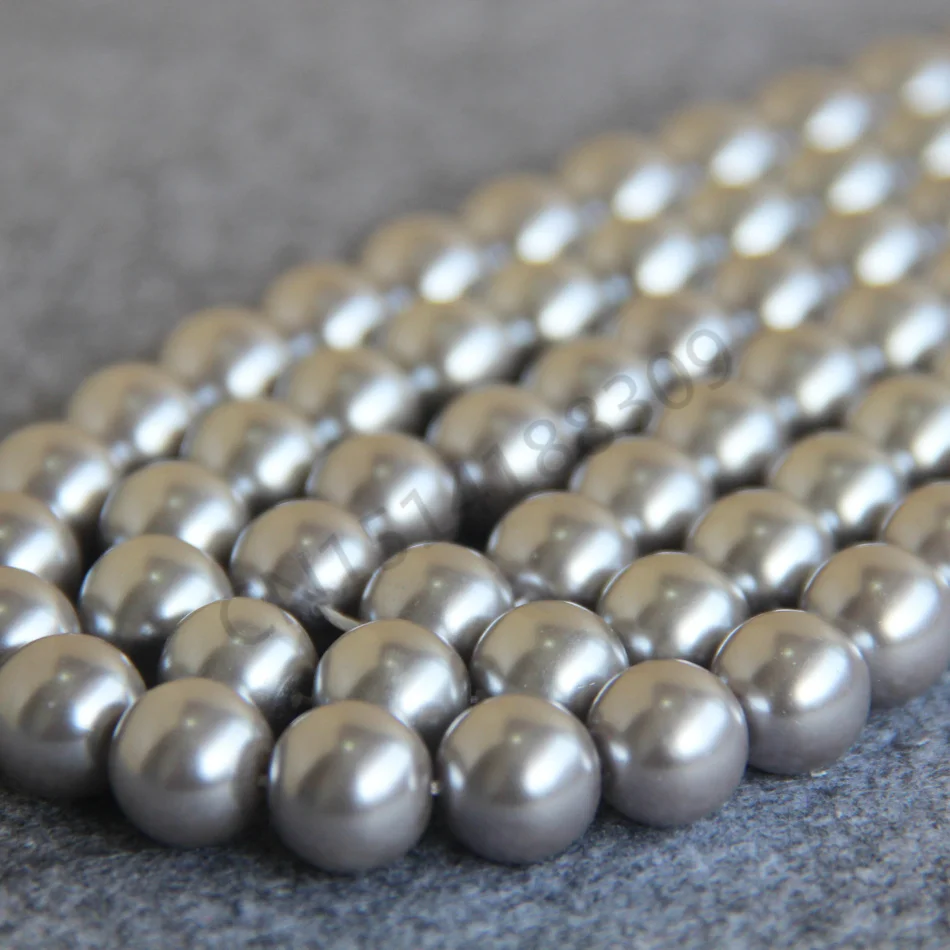 Имитация жемчуга ожерелье браслет Круглый 12 мм серебро белый корпус жемчужные