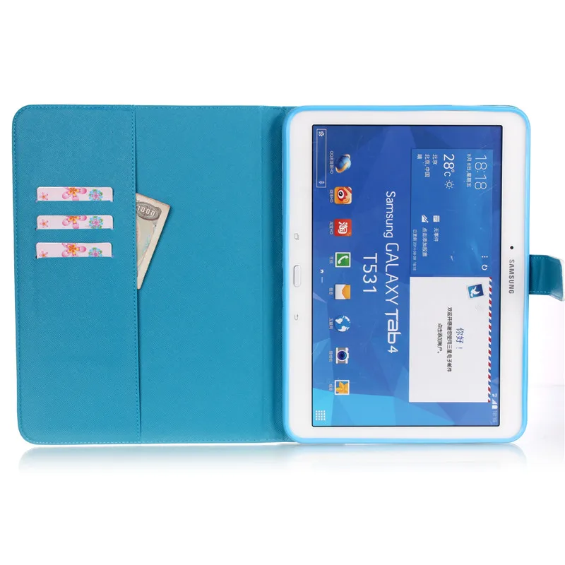 Милый чехол для планшета Samsung Galaxy Tab 4 10 1 T530 T531 T535 умный из искусственной кожи с