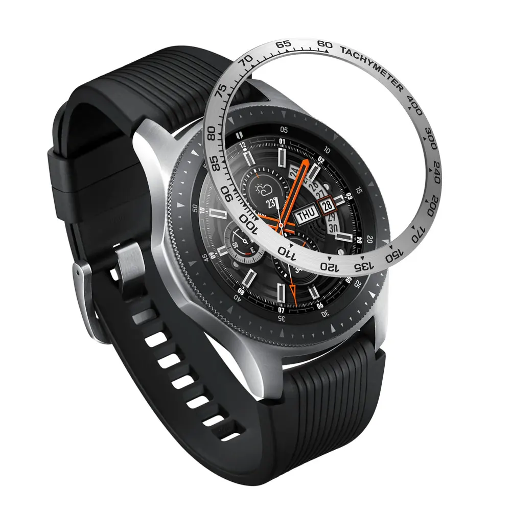Кольцо ободк для смарт часов Samsung Galaxy Watch 46 мм клейкое покрытие металлическое