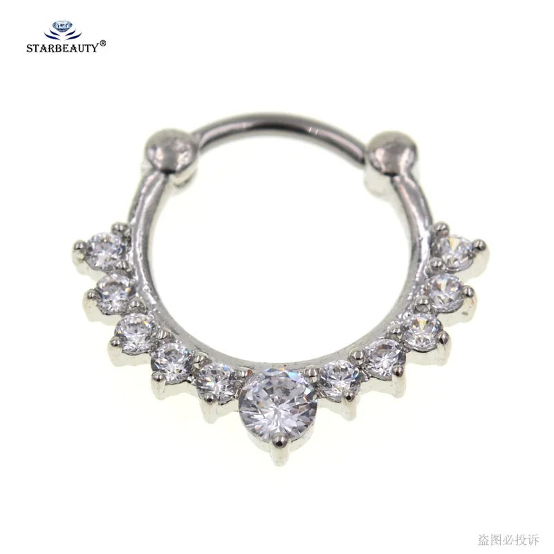 Starbeauty 1 шт. 16 г Топ Bijoux кольцо для носа Перегородка кольца кликер хряща серьги пирсинг Спираль пирсинг Oreja женские ювелирные изделия
