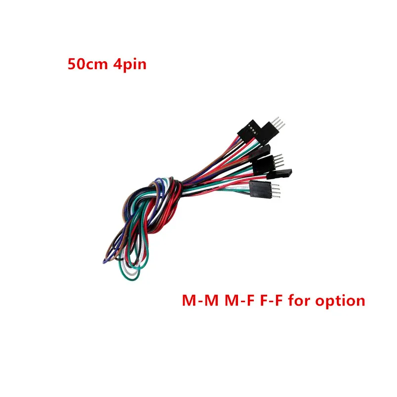 20 шт./лот 50 см 4pin макетная плата перемычки провода женские и мужские M F 2 54 мм