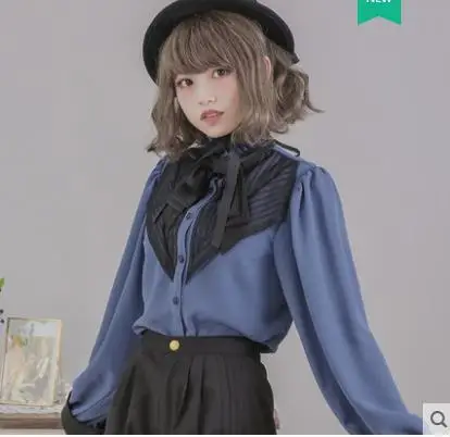 

Princess sweet lolita shirt [Dolly Delly] Original Design * Victoria * Retro Lolita Collar Long Sleeve Shirt Dolley-00142