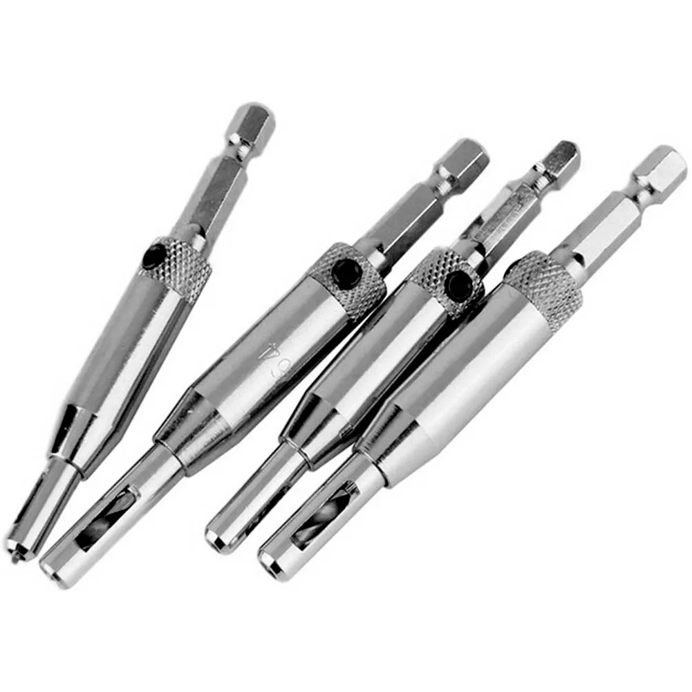 

4 Pcs/Set Self Centering Hinge Drills Bit Set HSS Wood Hole Saw Hardware Tools MAL999