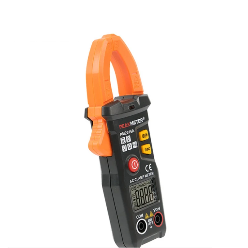 PEAKMETER PM2016S/PM2016A умный мини цифровой AC клещи 200A 600 В мультиметр с сопротивлением частоты удержания данных NCV тестер