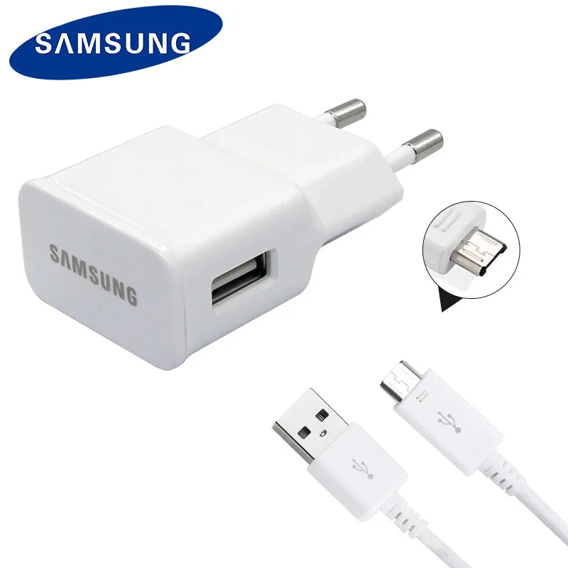 Оригинальное зарядное устройство samsung Galaxy S2 S3 S4 Note 2 Mega Alpha дорожный адаптер 5 0 в и а