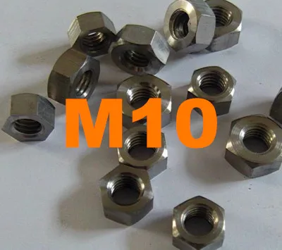 

100pcs/lot M10 Titanium nut Ti hex nut GR2