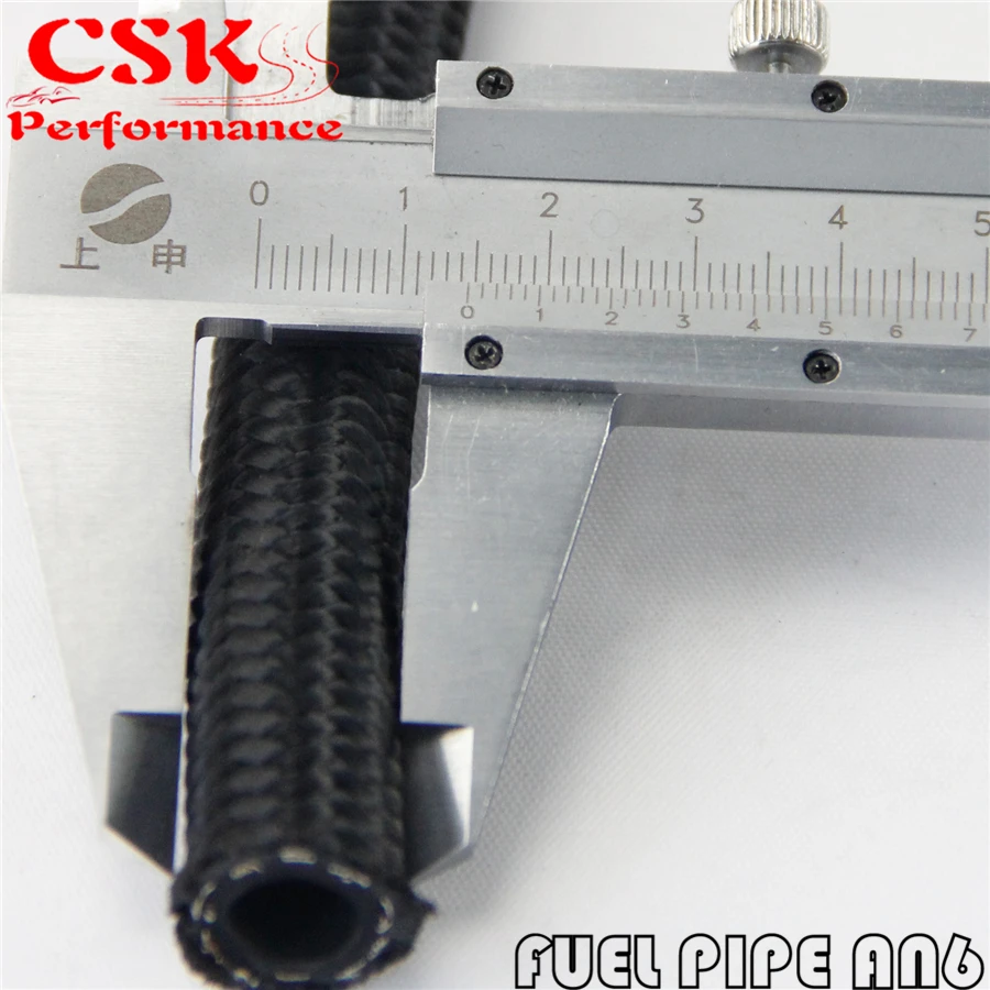 5 м 16 футов нержавеющая сталь/нейлоновая оплетка 15KPSI AN6 6AN черное масло/топливная