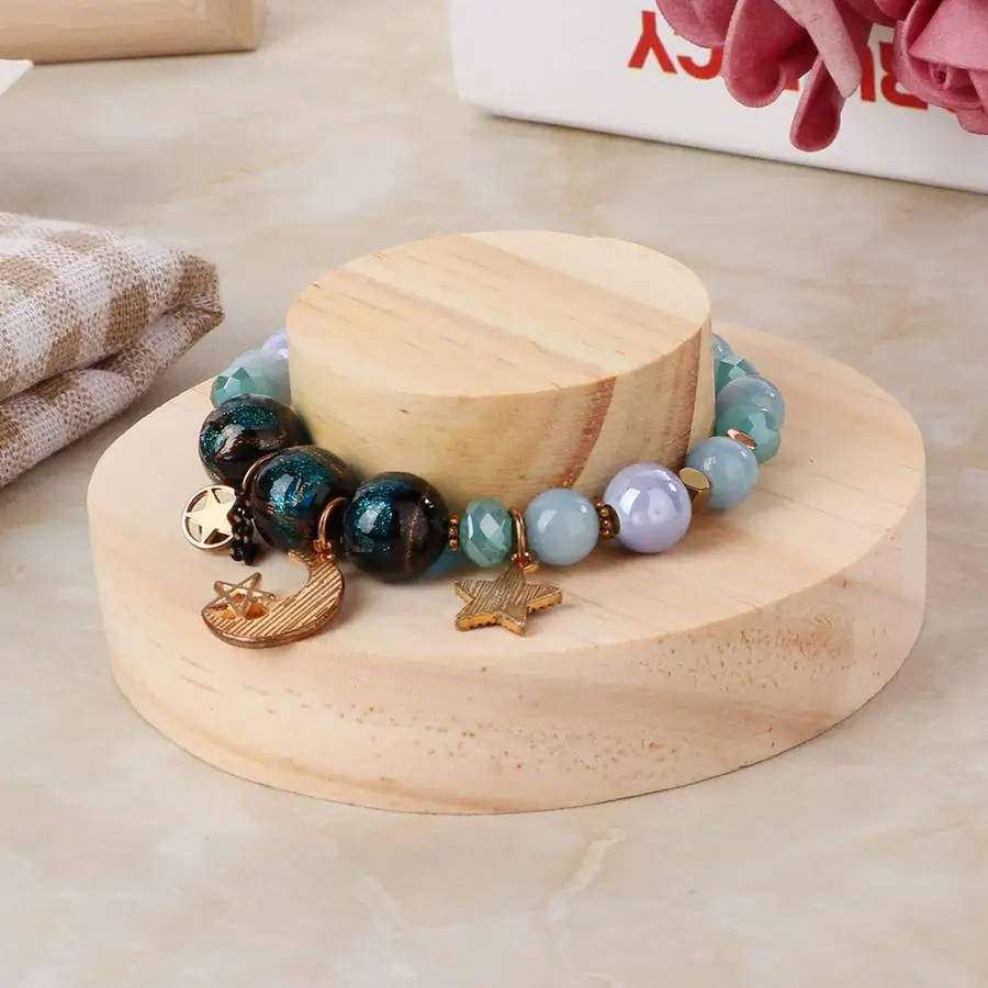 Деревянный простой держатель для ювелирных изделий подвесной органайзер