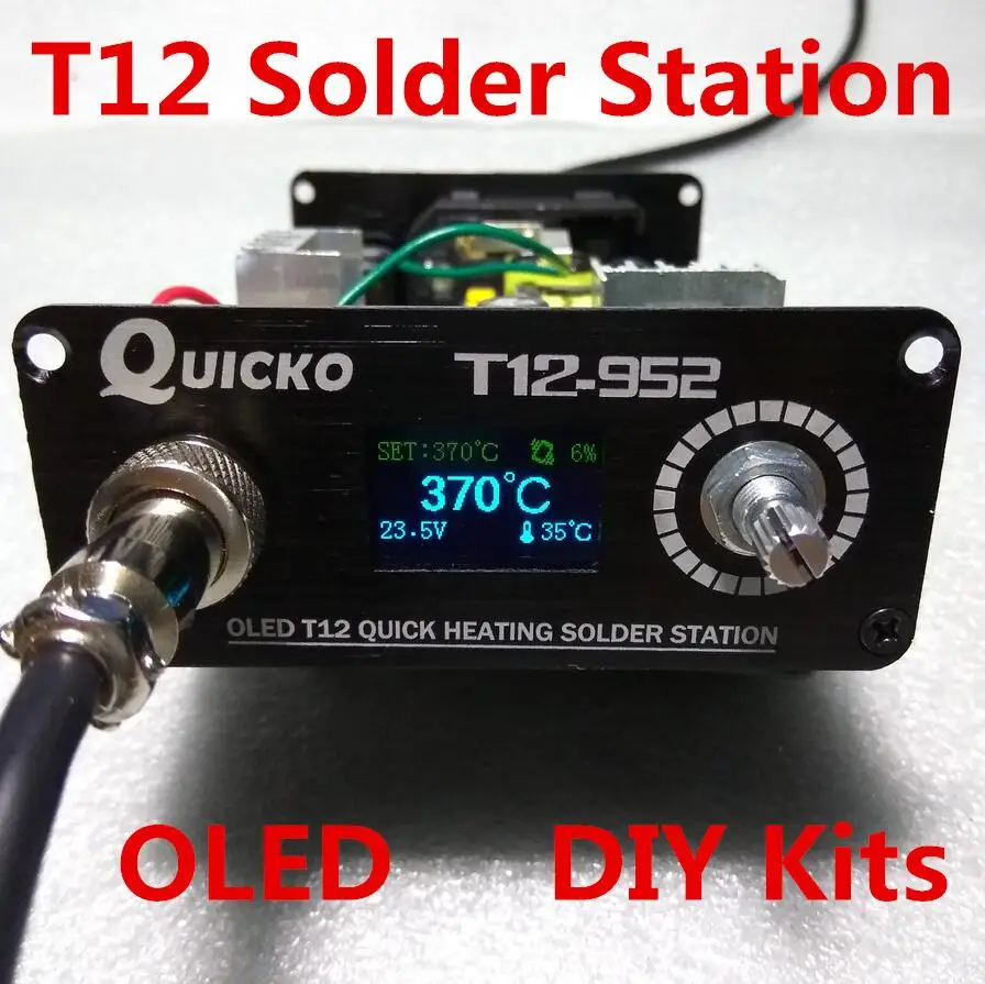 DIY наборы T12 OLED дисплей Цифровой паяльник станция контроллер температуры доска с