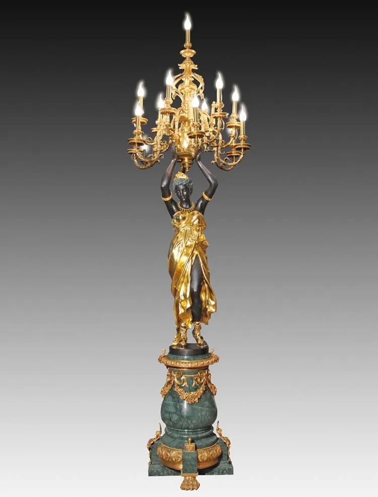 ATLIE бронзы классические женские статуи освещение бронзовые скульптуры горячее литье латунные домашние украшения