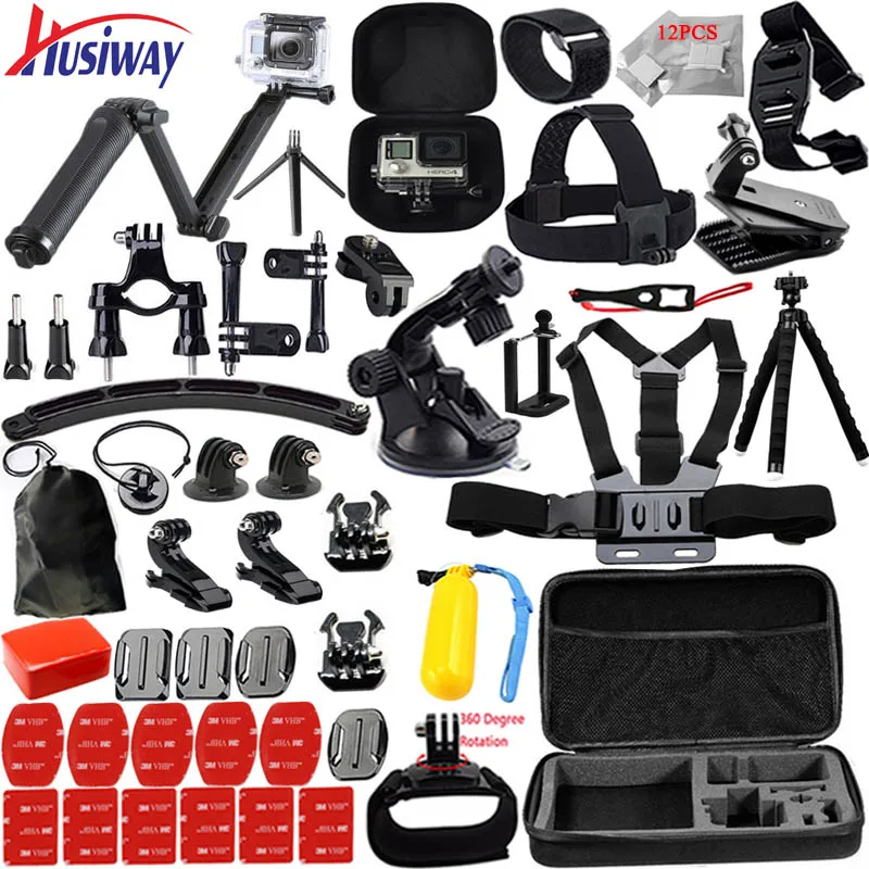 13M2 Комплект аксессуаров Husiway для Gopro Go pro Hero 7 5 6 4 3 крепление для SJ5000 Eken/SOOCOO/Xiaomi Yi 4k комплект спортивной камеры 13 м - Цвет: 13M2