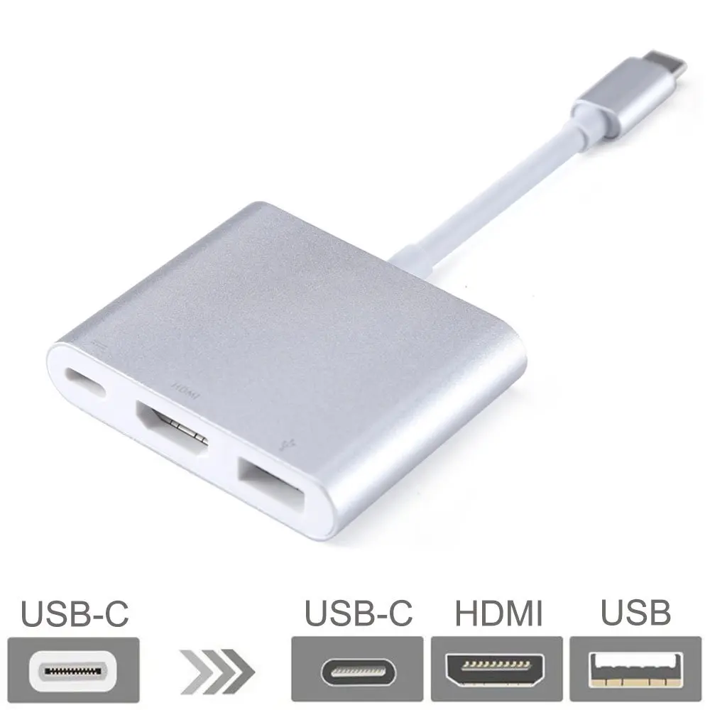 Тип-c цифровой av-адаптер Multi Порты и разъёмы адаптер USB 3,1 USB-C HDMI 4 К Тип-C зарядки Порты и разъёмы для Macbook samsung S9 8 S9+ Примечание 8