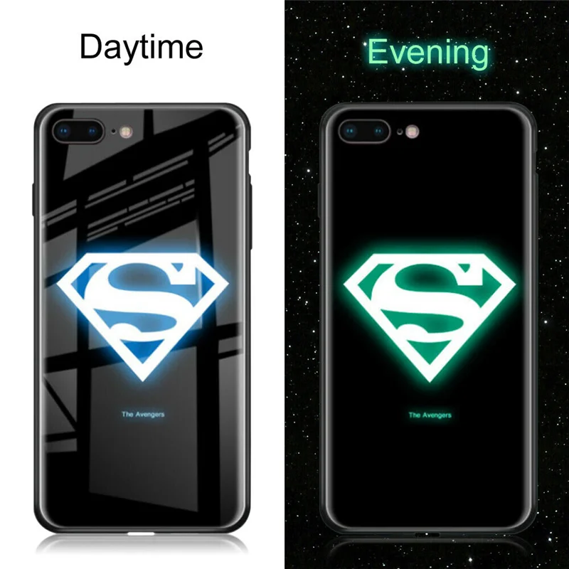 Чехол с логотипом Marvel Comics Iron Super man для iPhone 11 PRO MAX XS XR 10 8 7 6s Plus X Temper стеклянный чехол