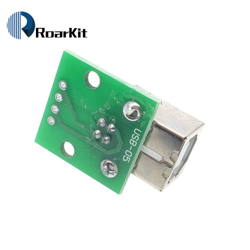 10 шт./лот USB 05 поворотный DIP адаптер пластина Женская головка разъем Тип B Кабель