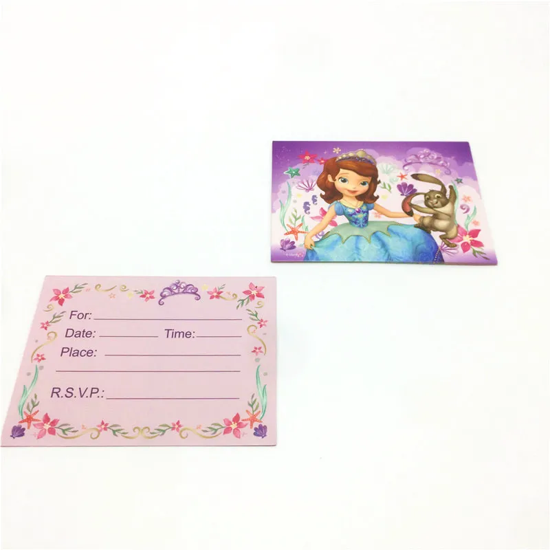 Disney Sofia The First 65 шт. чашка тарелка соломы мешок подарков Свадьба Baby Shower для маленьких девочек на день рождения Шум Maker баннер украшения питания