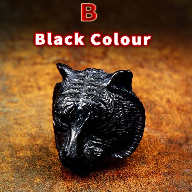 B STYLE Black Байер 316L нержавеющая сталь Нос Викинг реалистичные лев тигр животное амулет один для мужчин скандинавский кольцо ювелирные изделия LR307 - Цвет основного камня: B STYLE Black