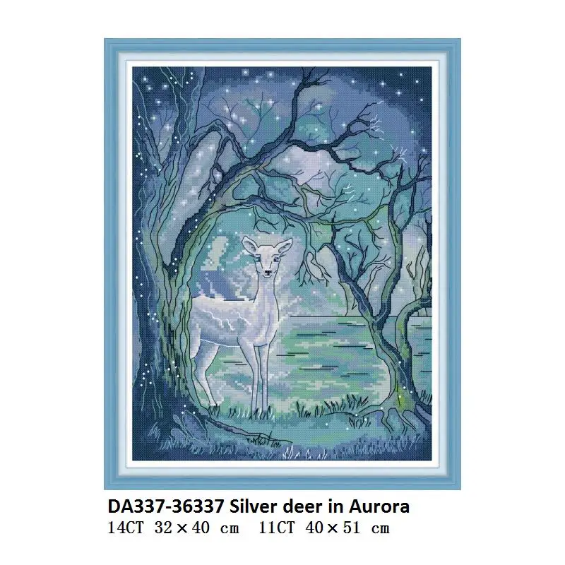 Cross Stitch DA337 Joy Sunday Счетный крест рукоделие Аида холст 14ct 11ct печатная вышивка DMC комплект олень Животные узоры домашний декор распродажа - Цвет: Cross Stitch DA337