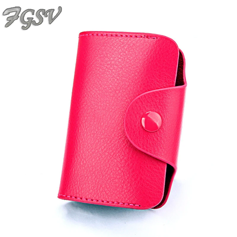 FGSV High quality PU leather hasp big capacity cards credit ID card holder fashion business wallet purse FGS309 | Багаж и сумки