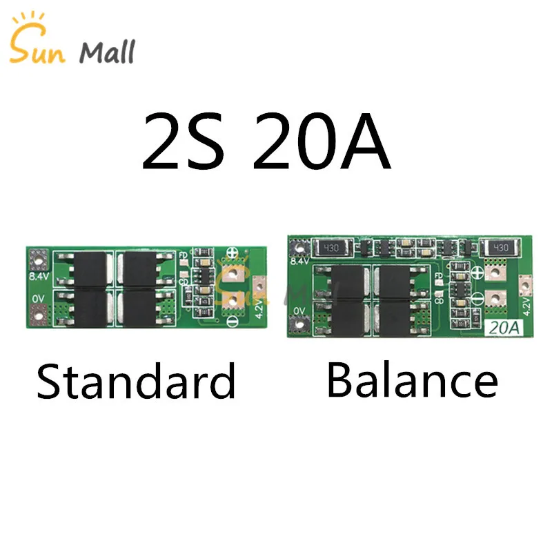 2S 20A 7 4 V 8 18650 Защитная плата литиевой батареи/стандарт BMS платы/баланс|Детали и