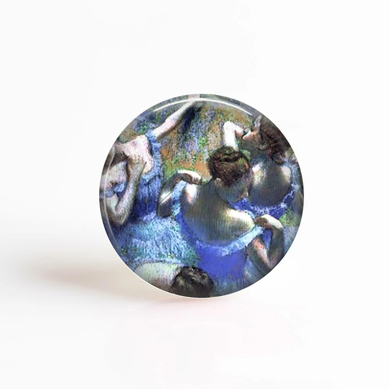 5 шт./лот Degas Prima Балерина Стеклянный кабошон 25 мм Круглый стеклянный купол сделай