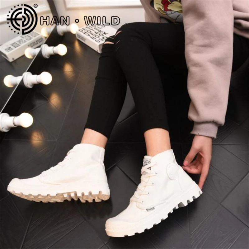 Женская обувь уличные армейские ботинки Классическая парусиновая женские